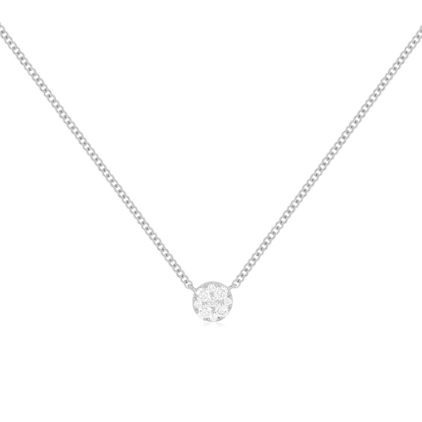 Full Cut Diamond Disc Choker Necklace