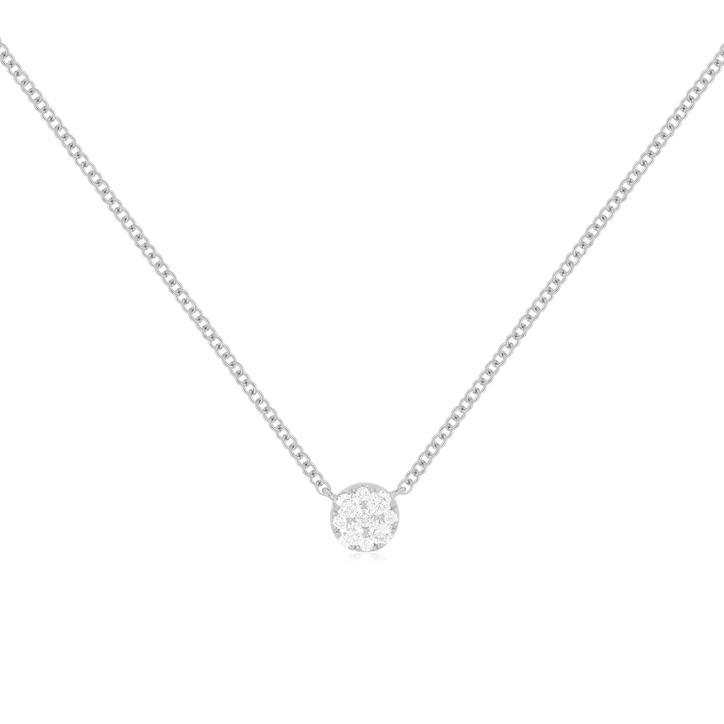 Full Cut Diamond Disc Choker Necklace