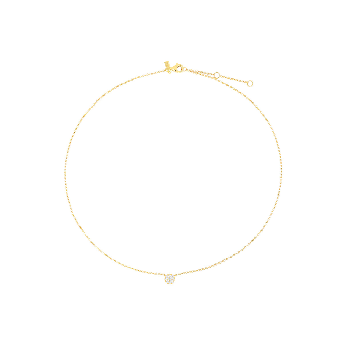 Full Cut Diamond Disc Choker Necklace