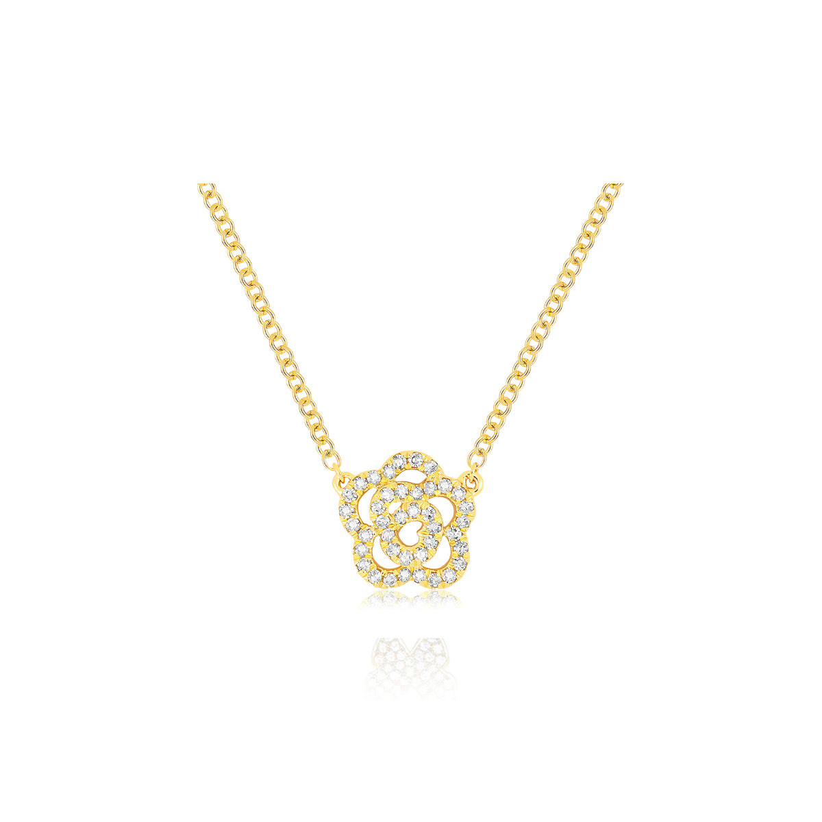 Diamond Rose Necklace
