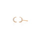 Diamond Mini Moon Stud Earring in 14k rose gold