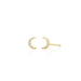 Diamond Mini Moon Stud Earring in 14k yellow gold