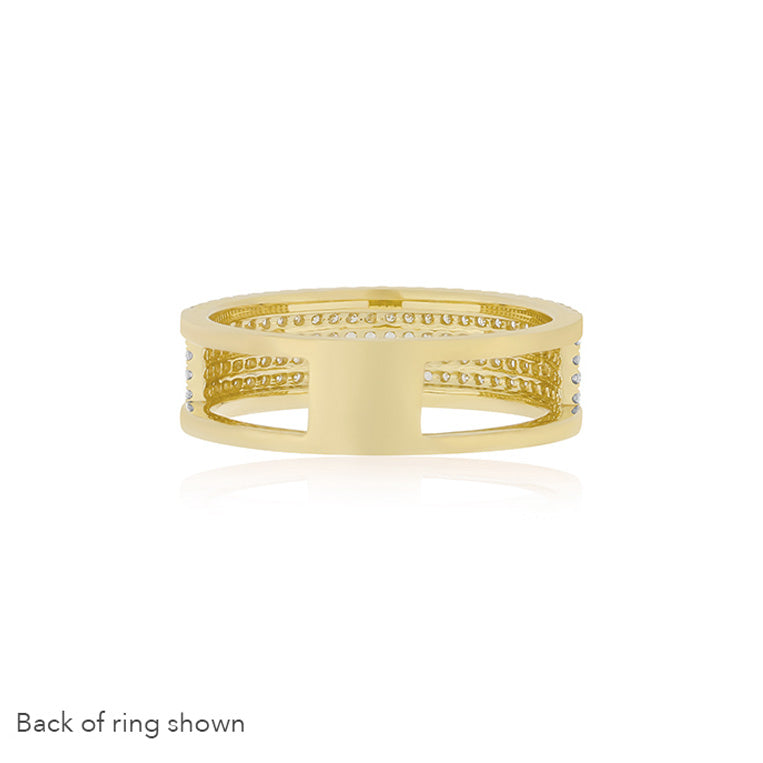 Diamond Cigar Band Ring