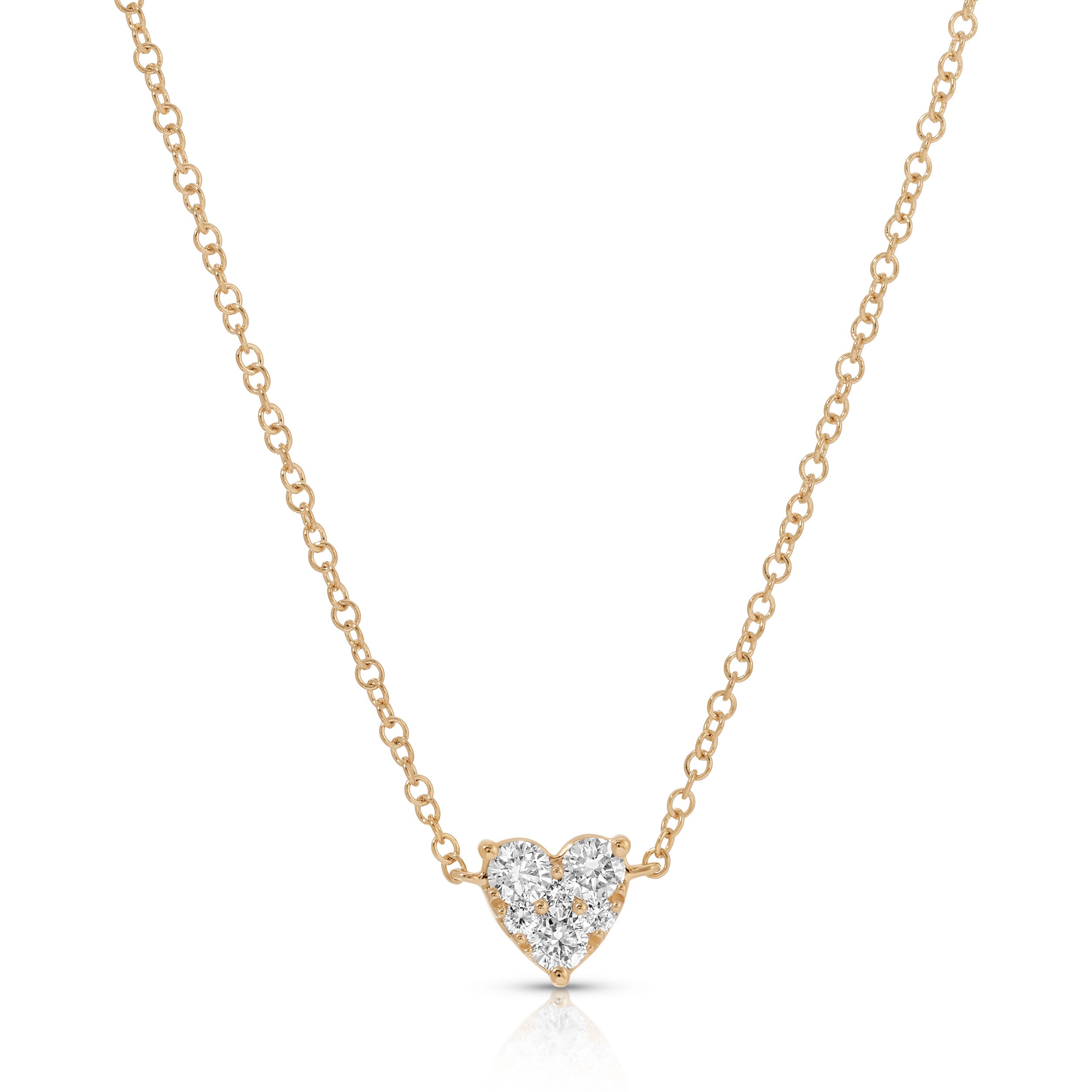 Full Cut Diamond Heart Choker Necklace