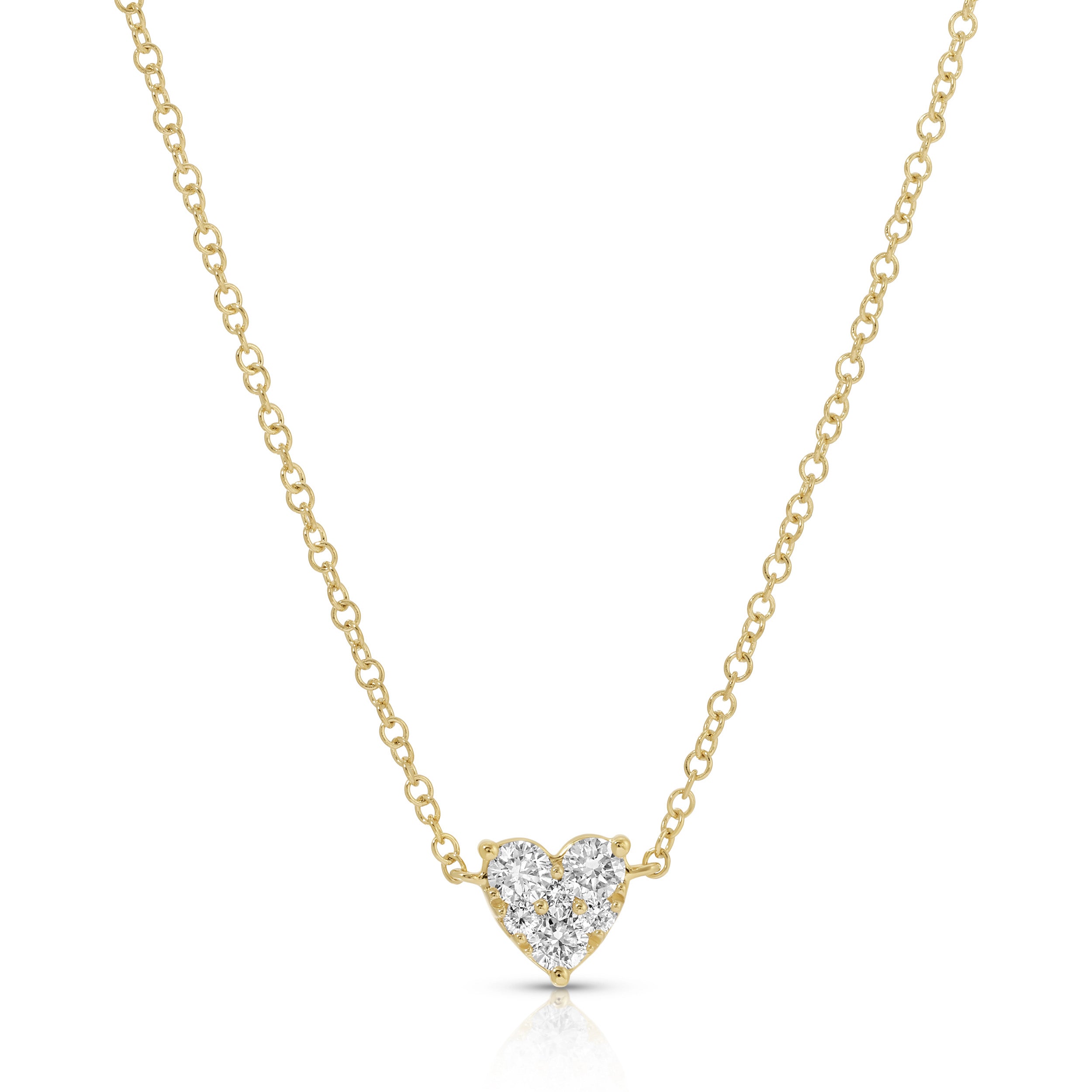 Full Cut Diamond Heart Choker Necklace