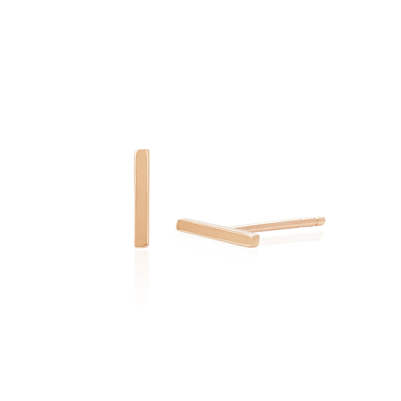 Gold Bar Stud Earring