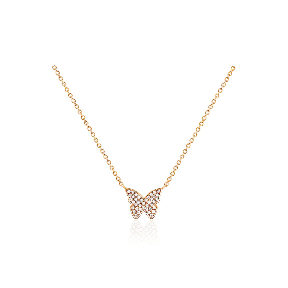Diamond Butterfly Necklace
