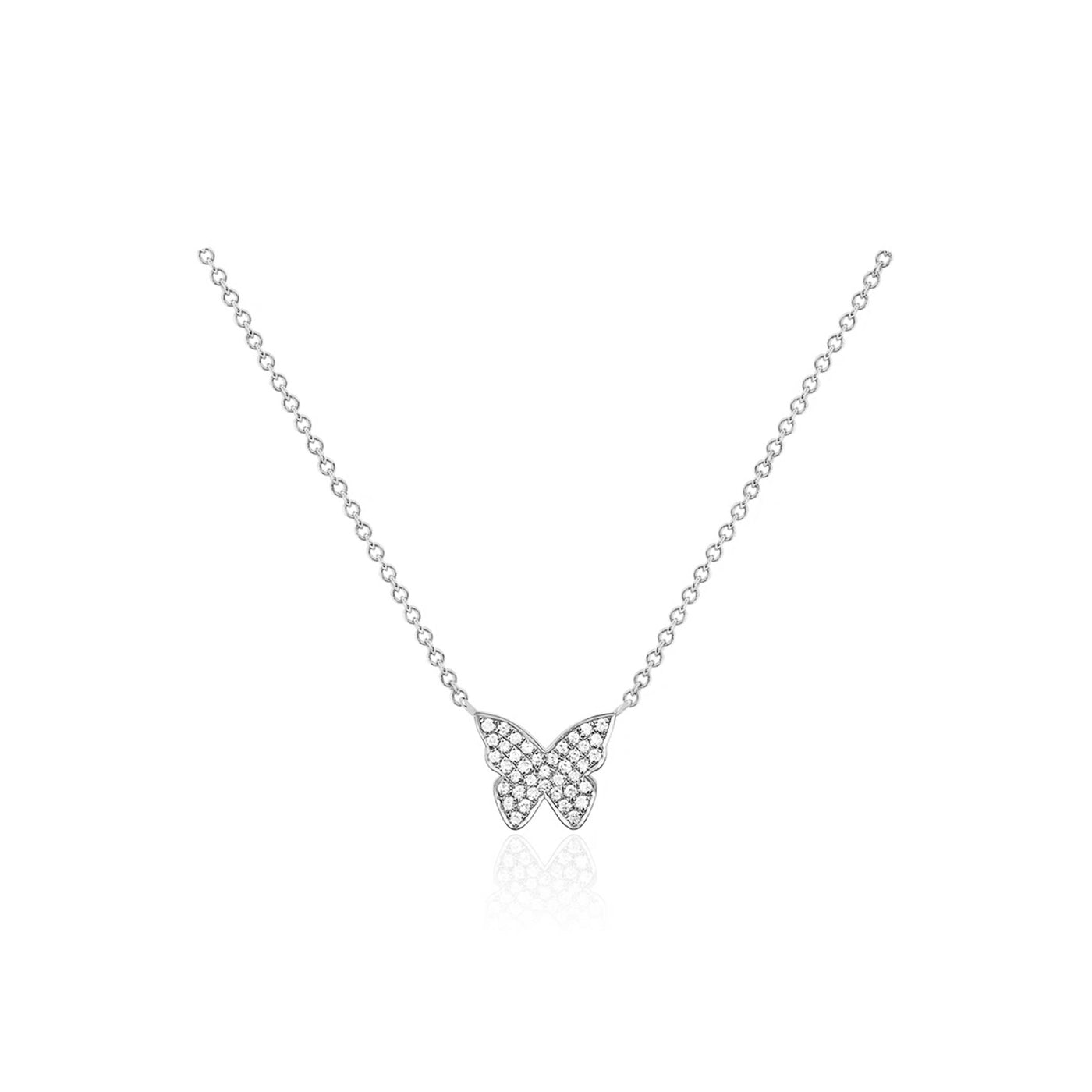 Diamond Butterfly Necklace