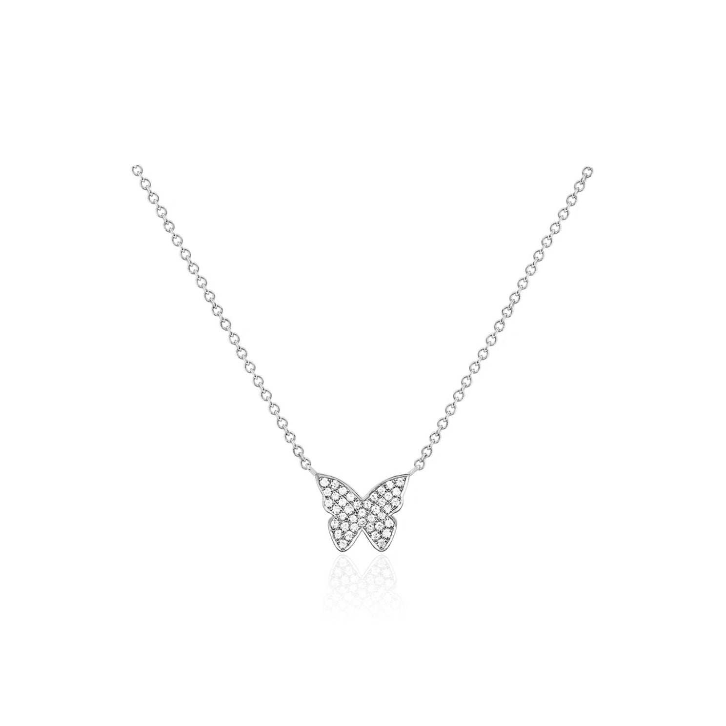 Diamond Butterfly Necklace