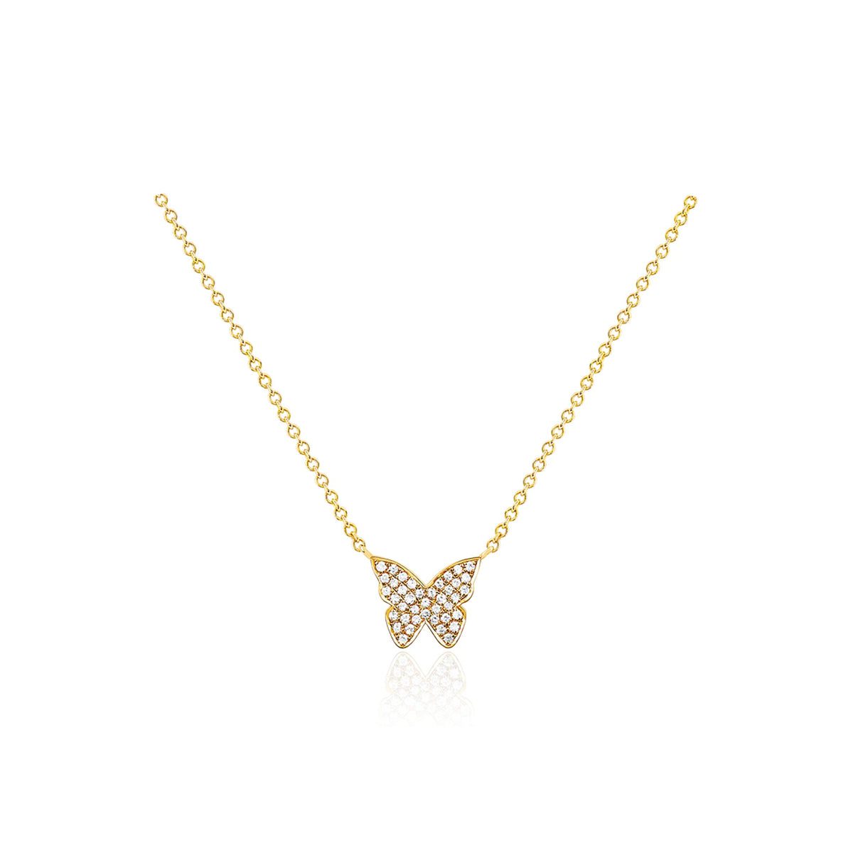Diamond Butterfly Necklace