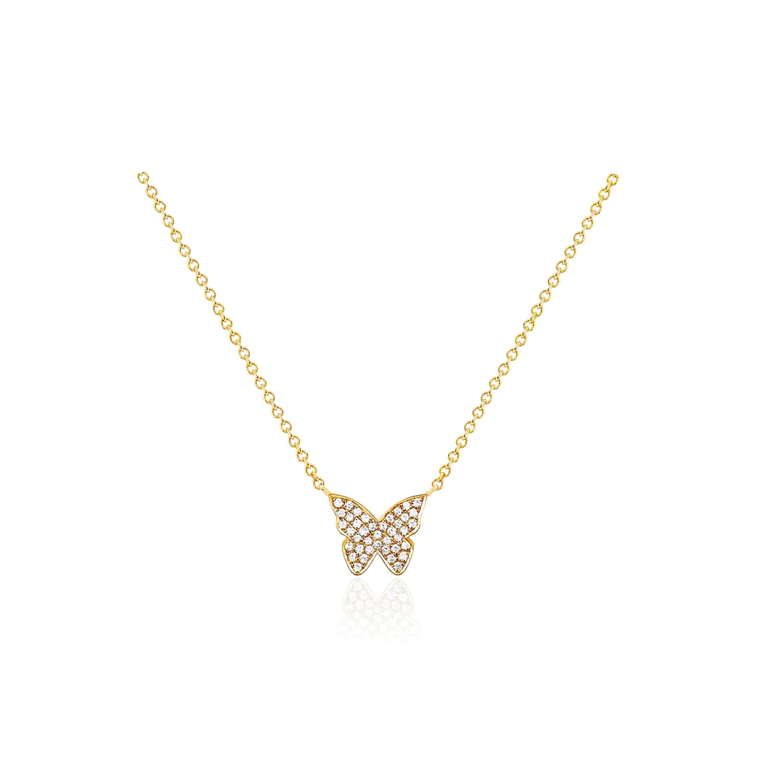 Diamond Butterfly Necklace