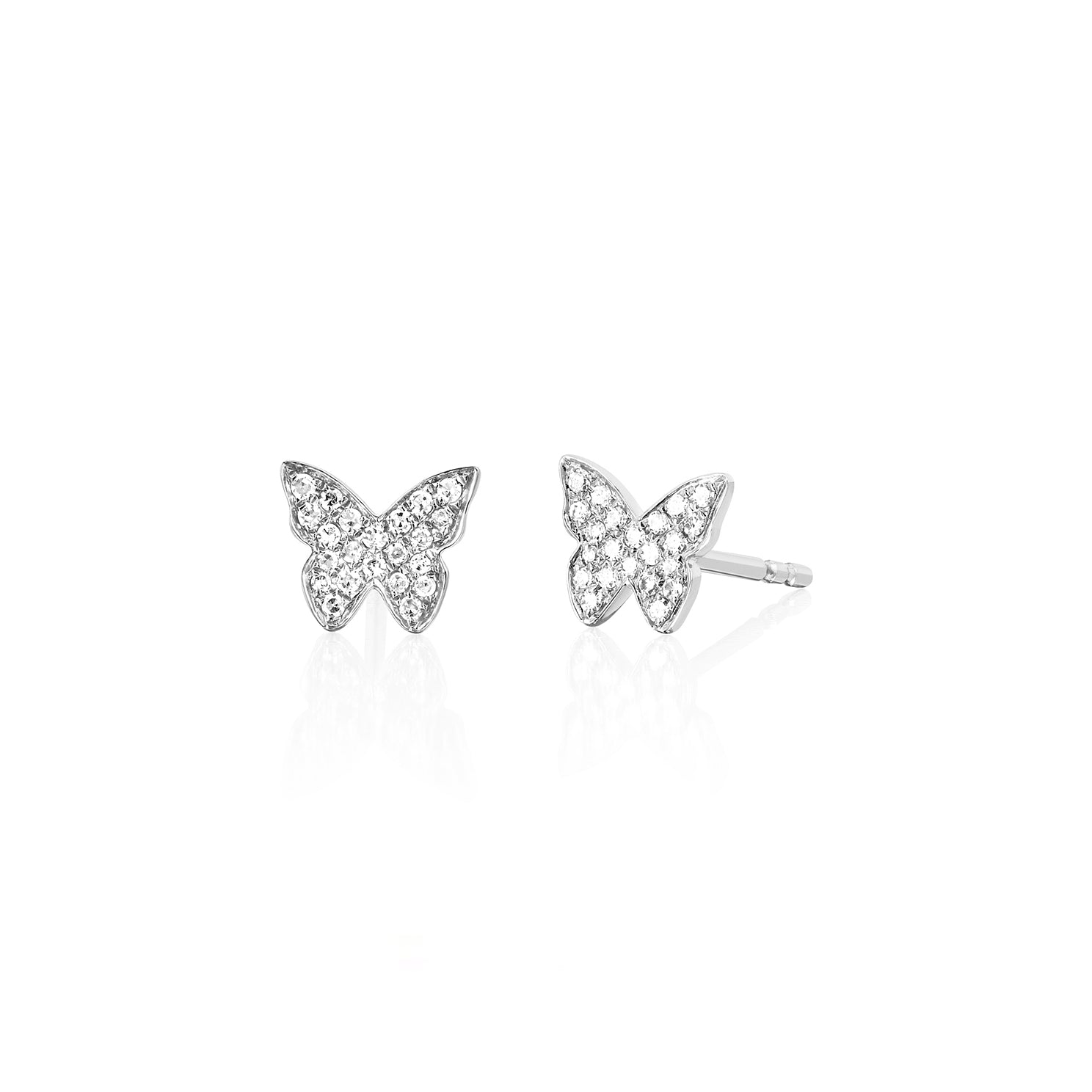 Diamond Butterfly Stud Earring