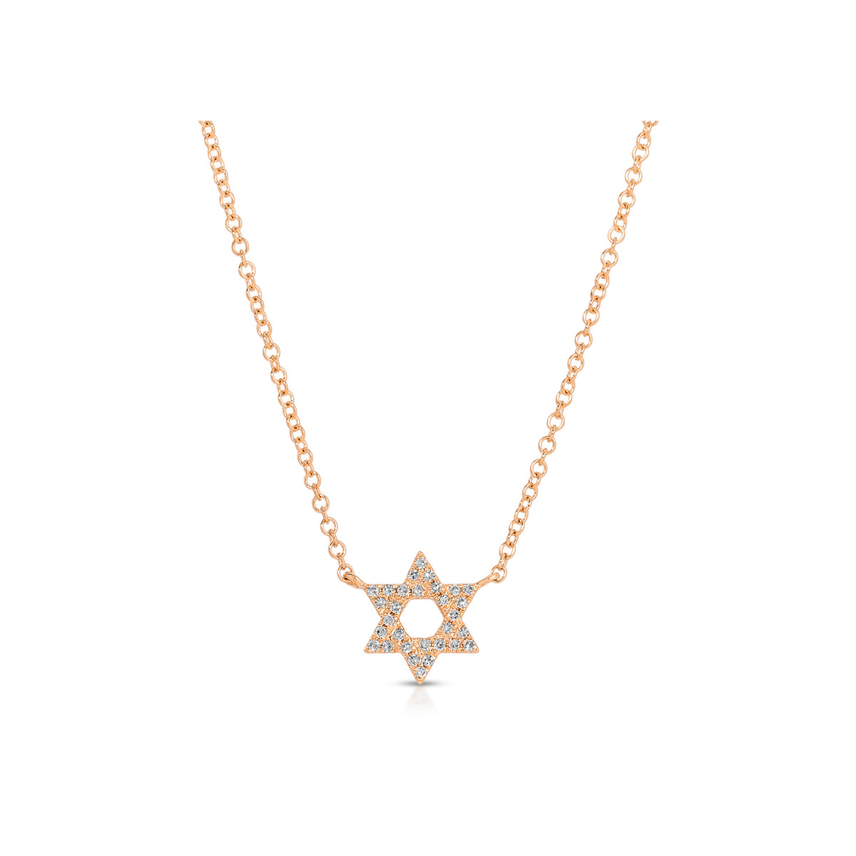 Diamond Star Of David Necklace