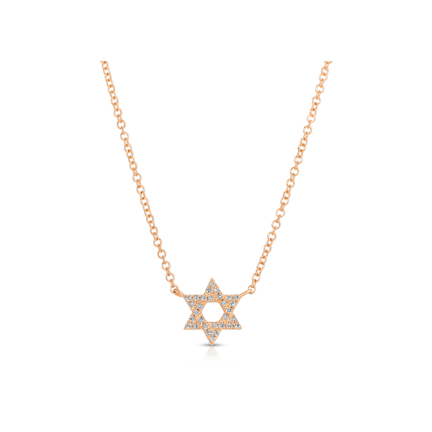 Diamond Star Of David Necklace