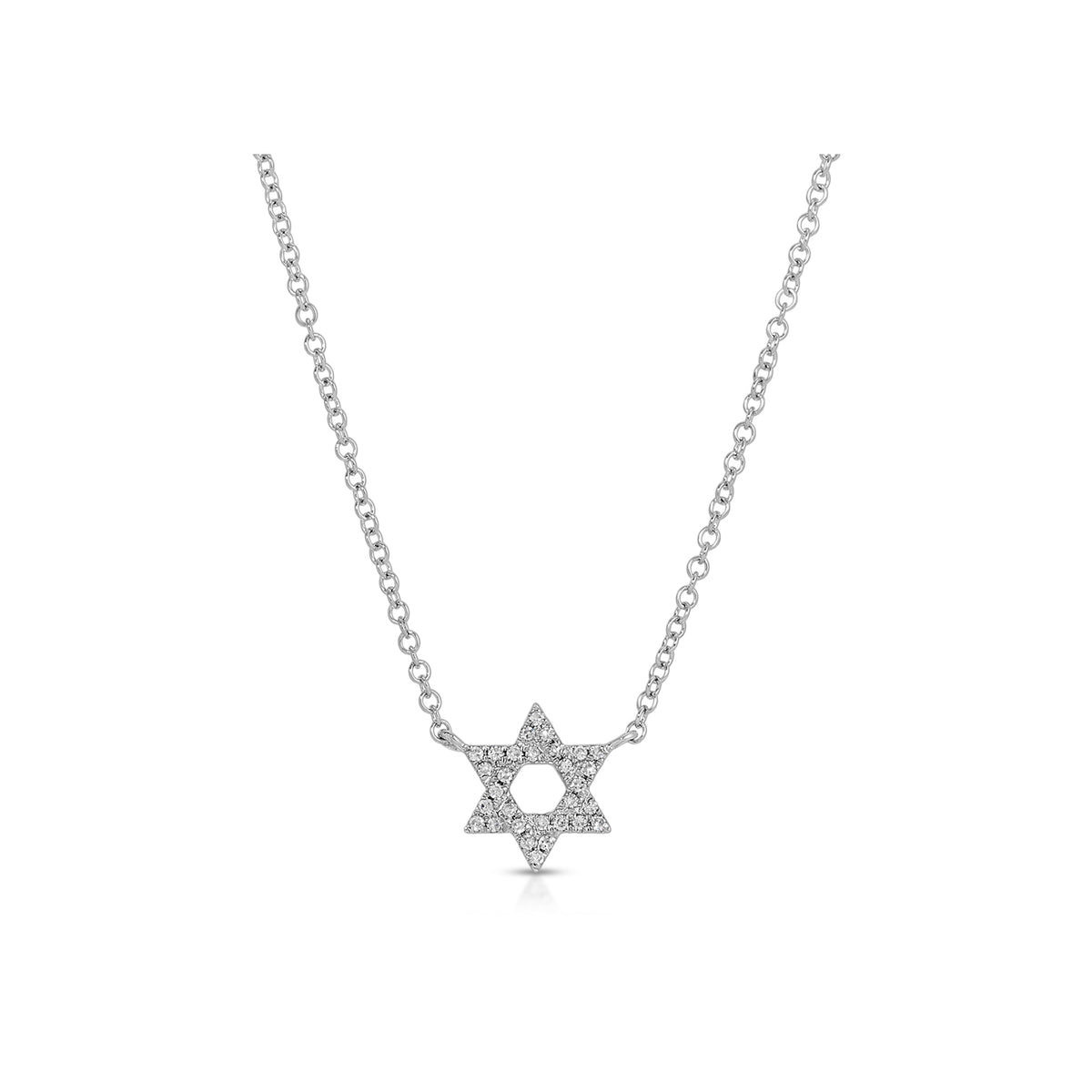 Diamond Star Of David Necklace