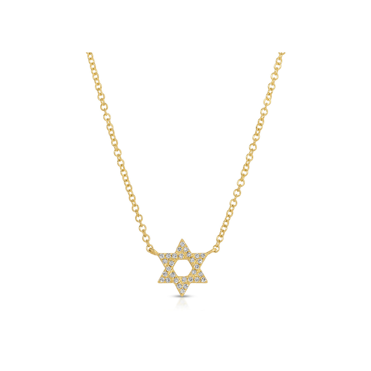 Diamond Star Of David Necklace