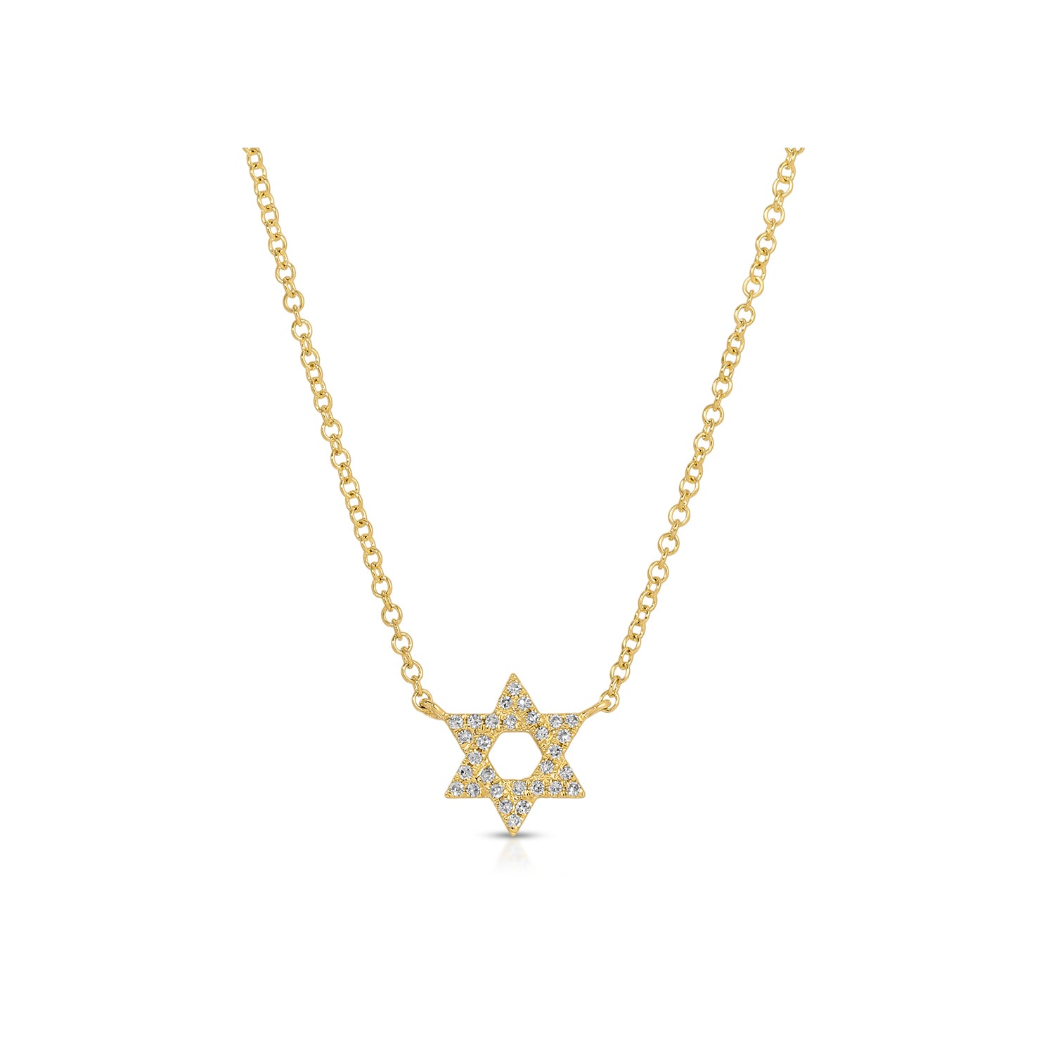 Diamond Star Of David Necklace