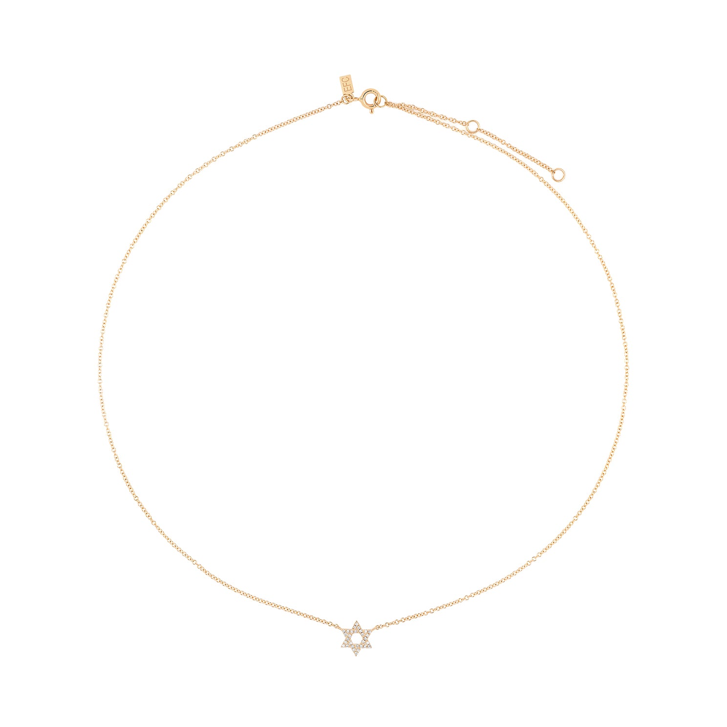Diamond Star Of David Necklace