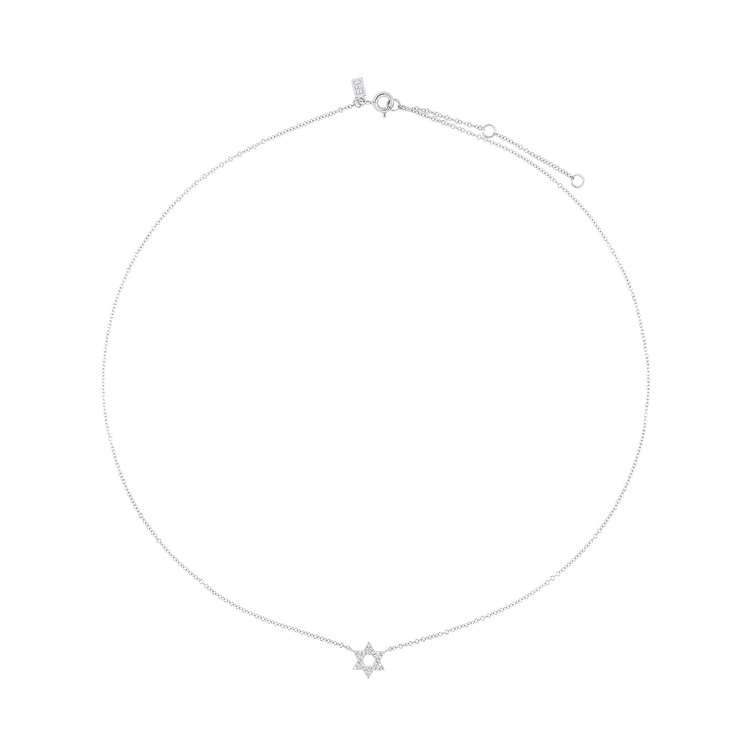 Diamond Star Of David Necklace