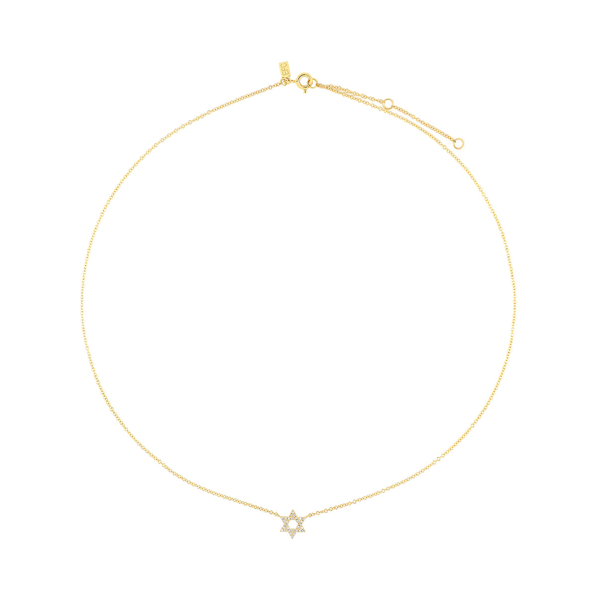 Diamond Star Of David Necklace
