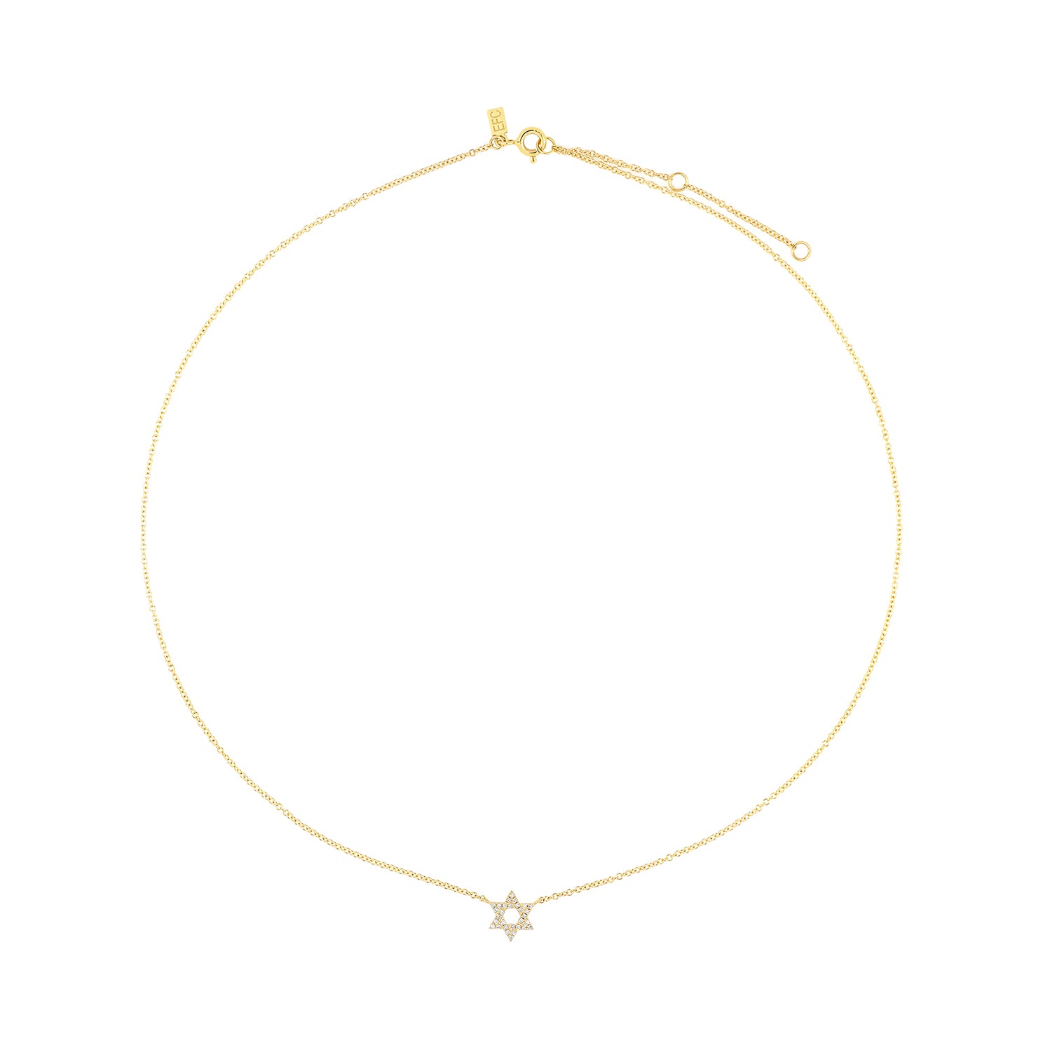 Diamond Star Of David Necklace