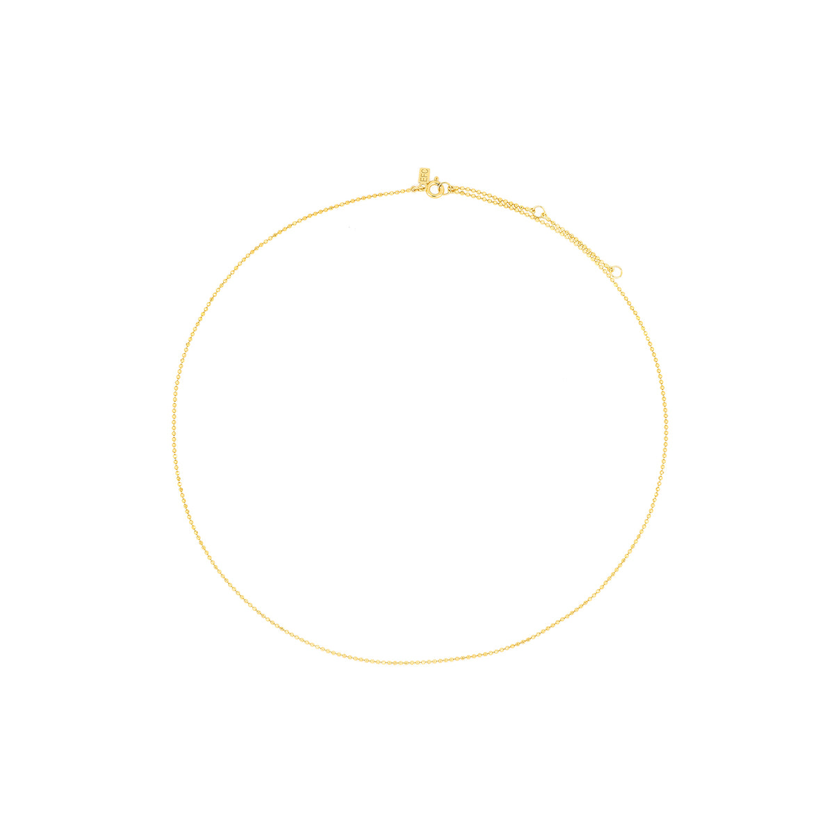 Gold Faceted Ball Chain Necklace