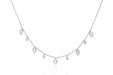 Diamond & White Quartz Ultimate Teardrop Necklace in white gold