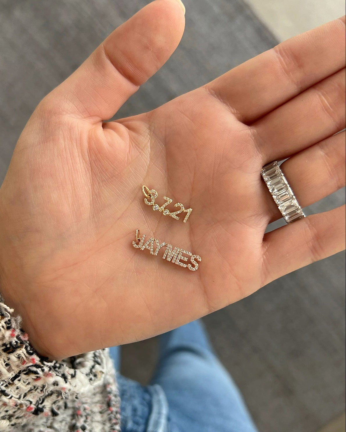 Diamond Name Charm