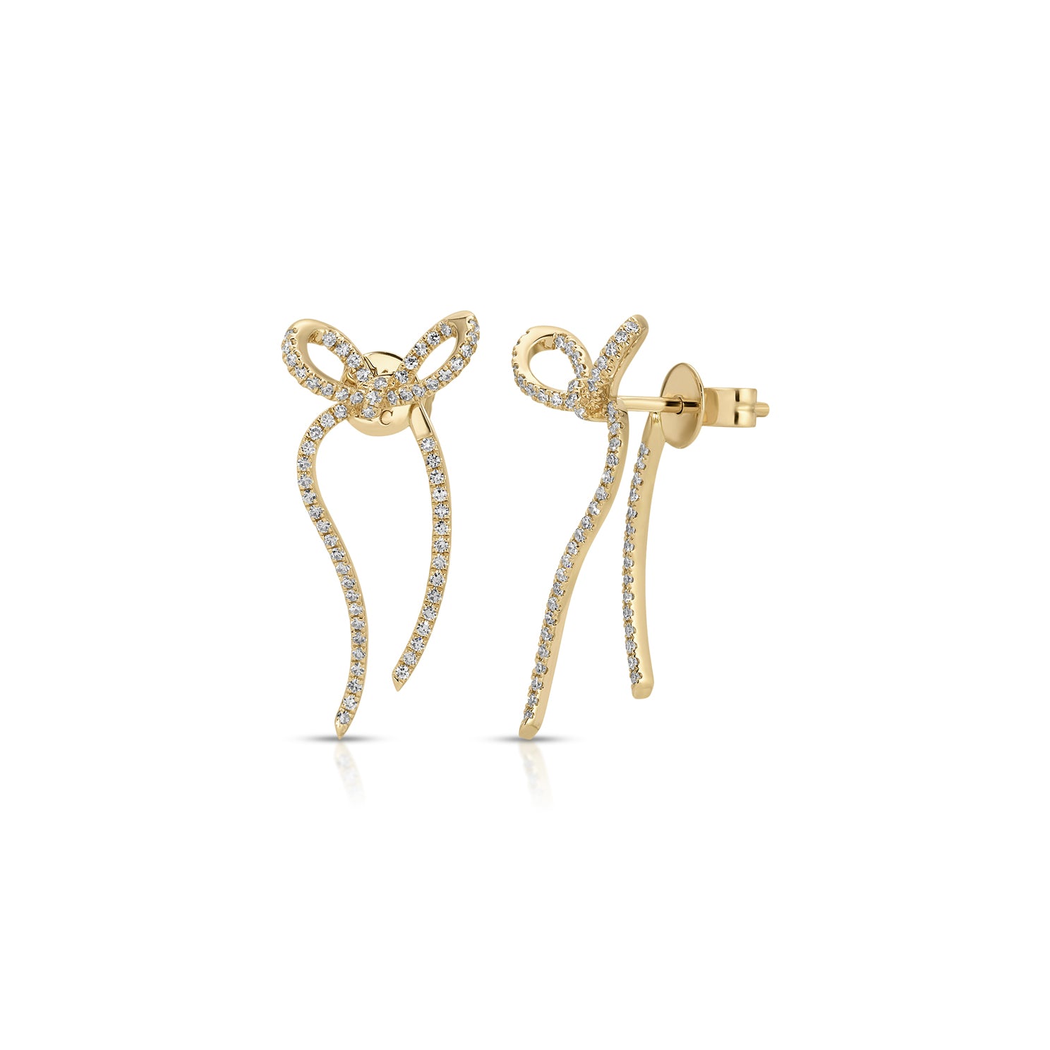 Diamond Bow Earrings