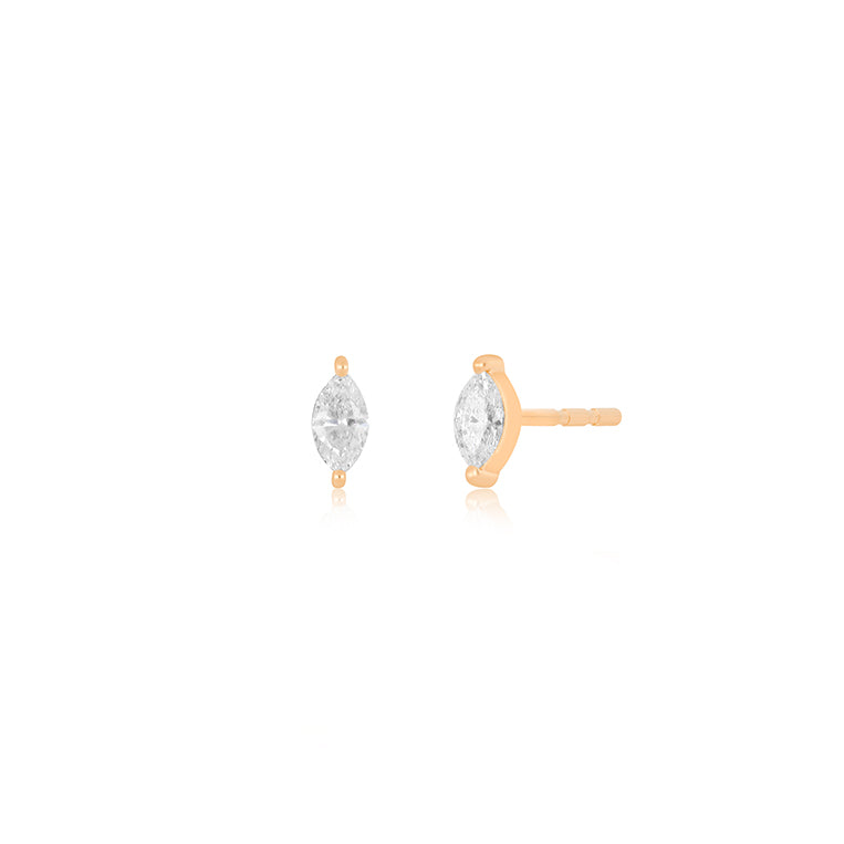 Diamond Marquise Stud Earring