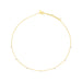 7 Prong Set Diamond Necklace in 14k yellow gold
