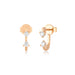 Double Prong Set Diamond Earring in rose gold