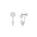 Double Prong Set Diamond Earring in white gold