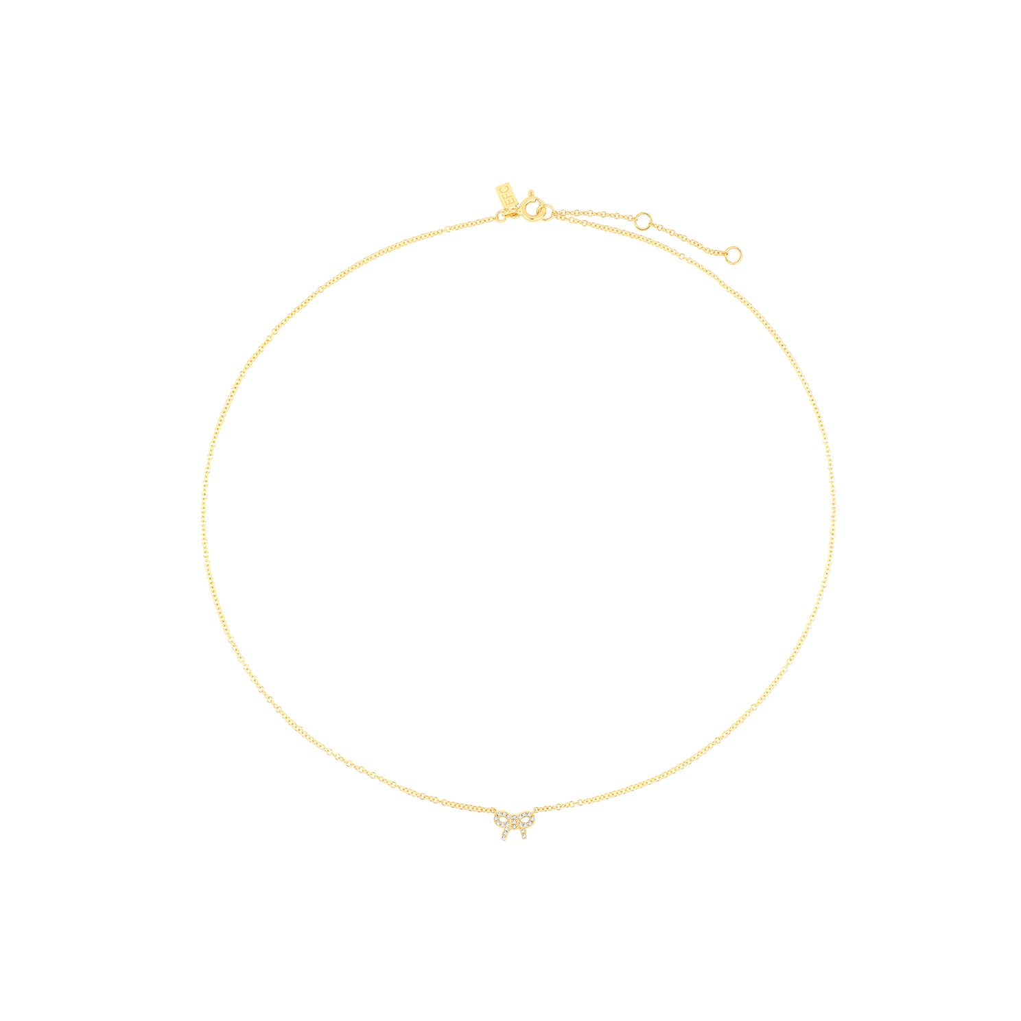 Diamond Mini Bow Necklace
