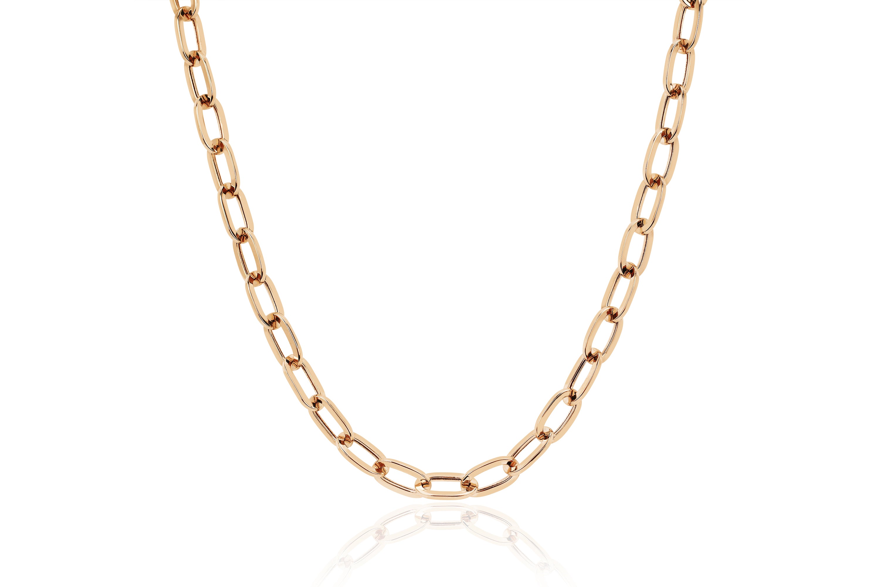 Jumbo Link Chain Necklace in rose gold