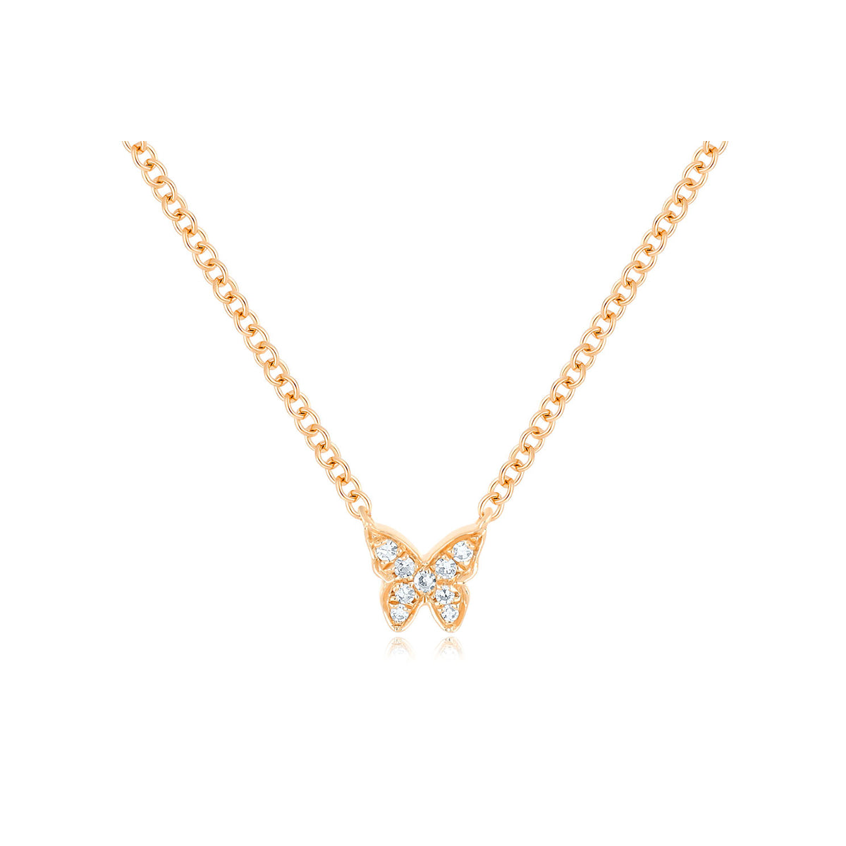 Diamond Baby Butterfly Necklace