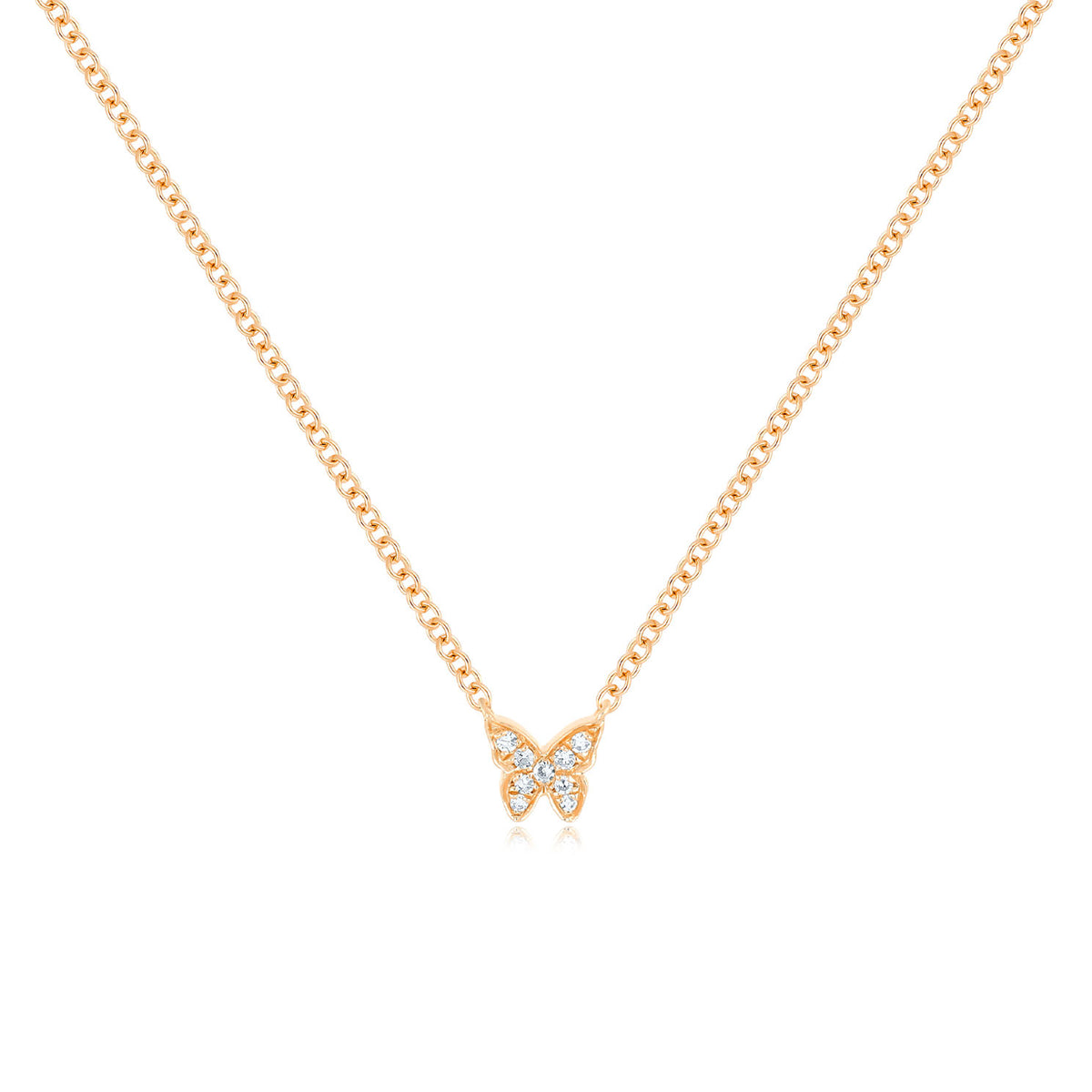 Diamond Baby Butterfly Necklace