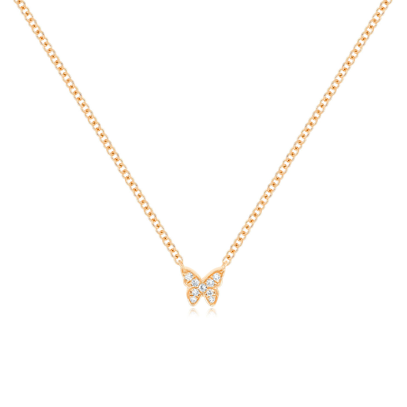 Diamond Baby Butterfly Necklace