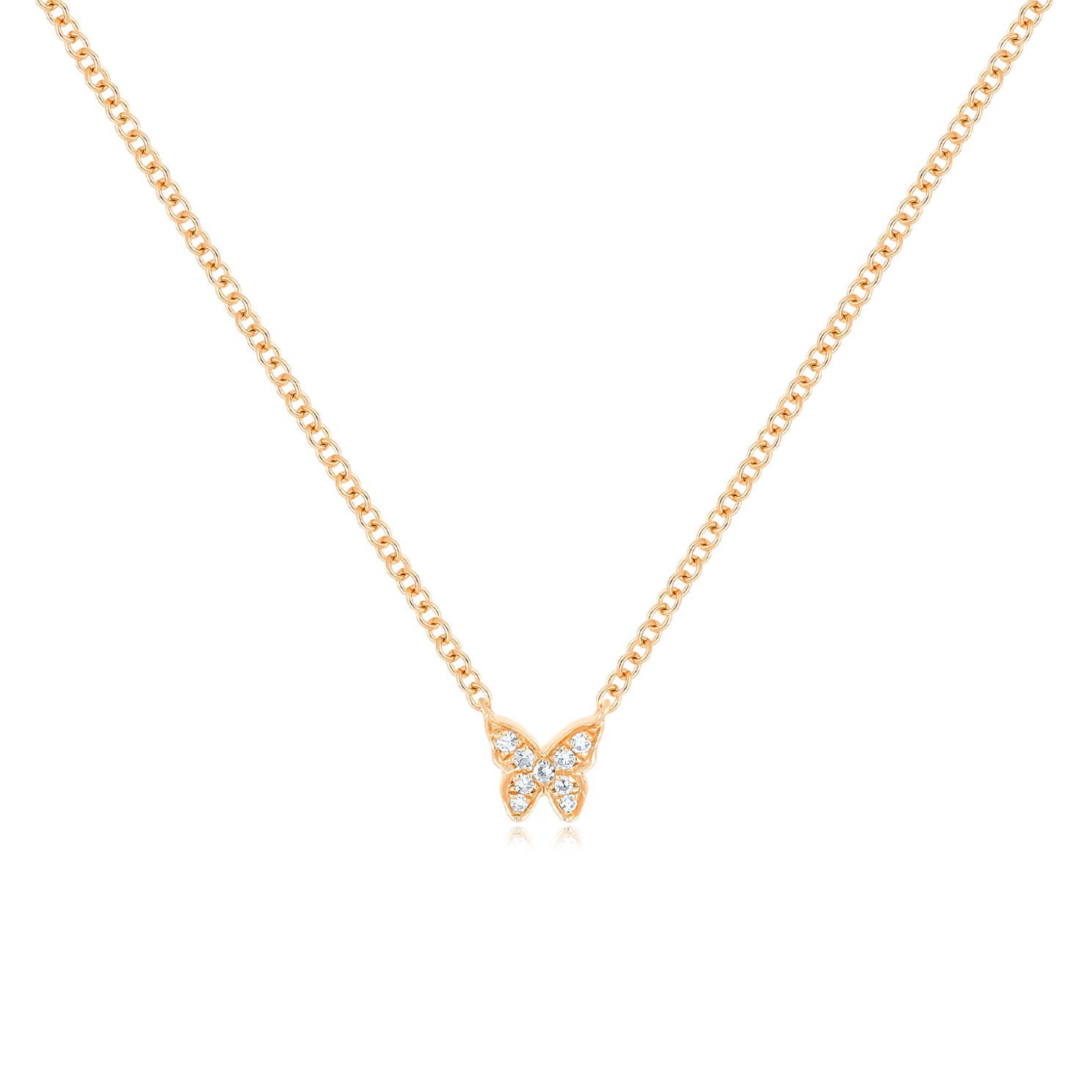 Diamond Baby Butterfly Necklace