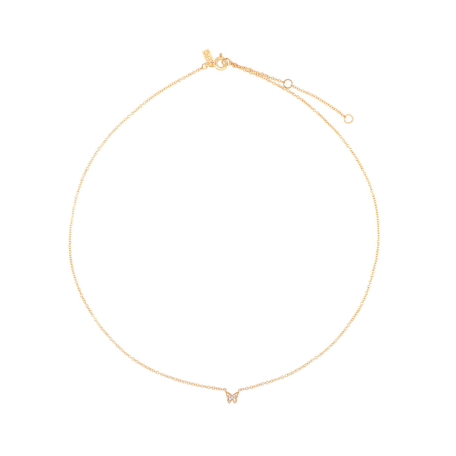 Diamond Baby Butterfly Necklace