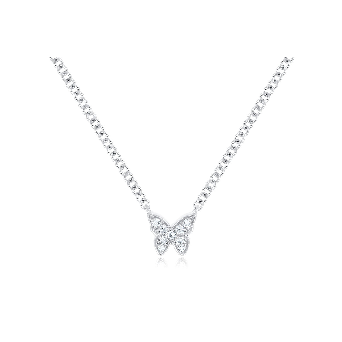 Diamond Baby Butterfly Necklace