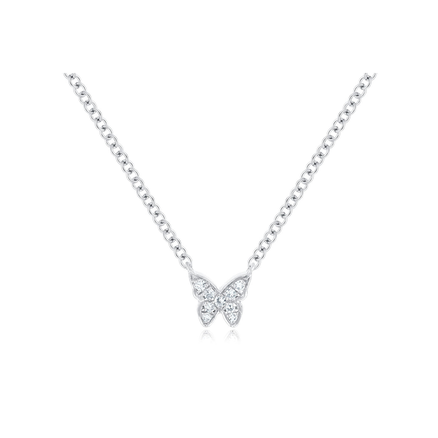 Diamond Baby Butterfly Necklace