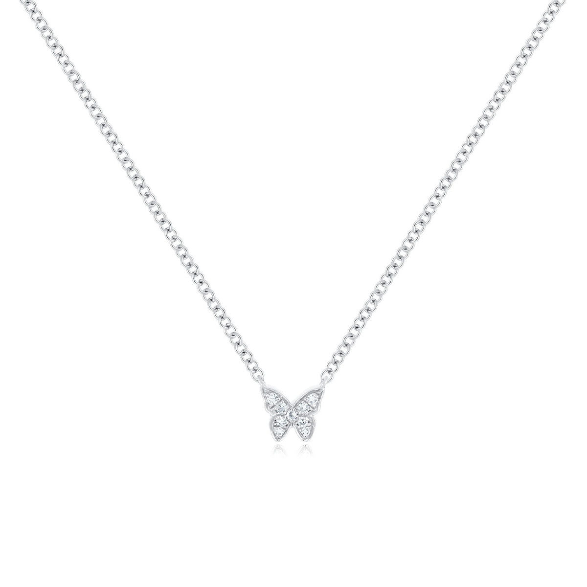 Diamond Baby Butterfly Necklace