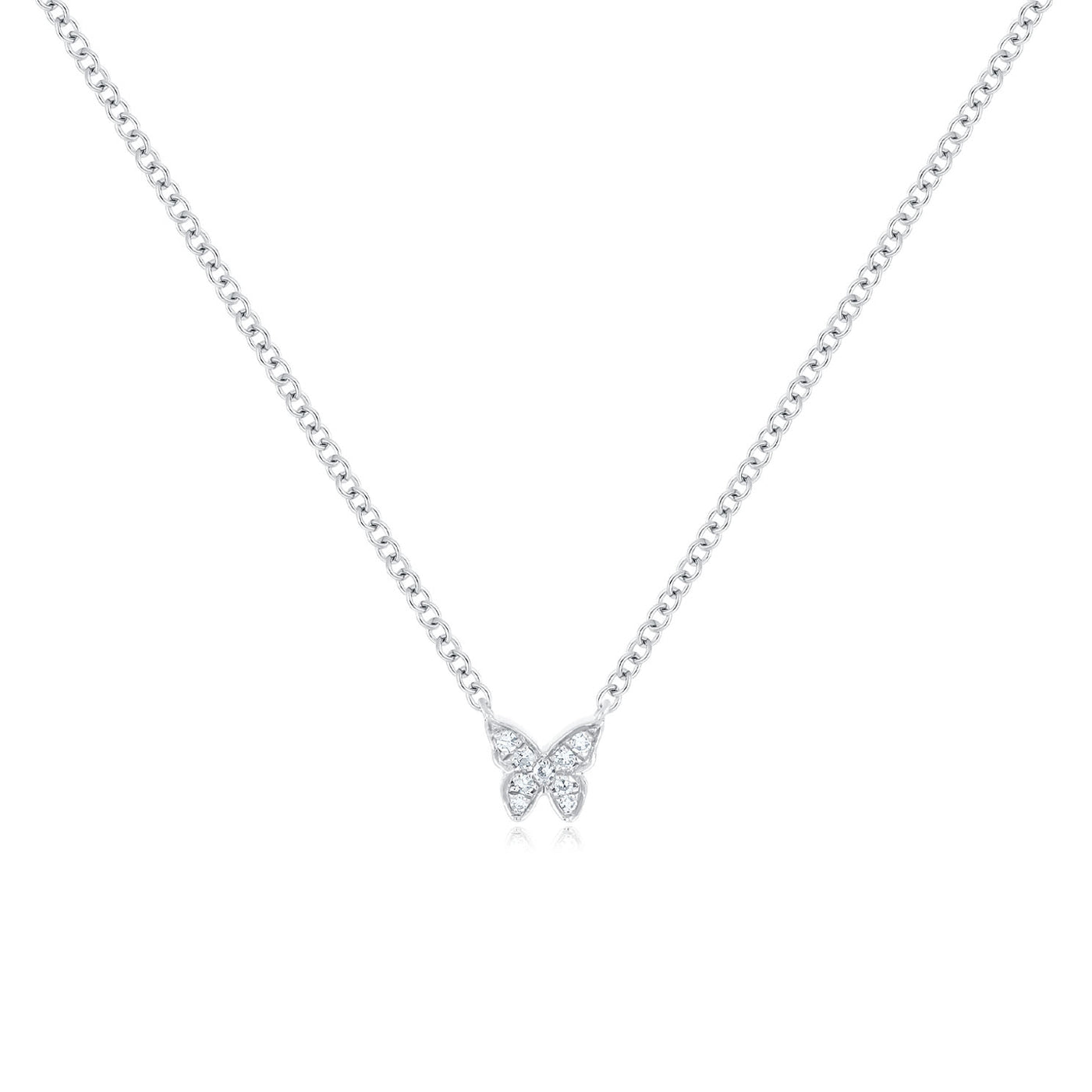 Diamond Baby Butterfly Necklace