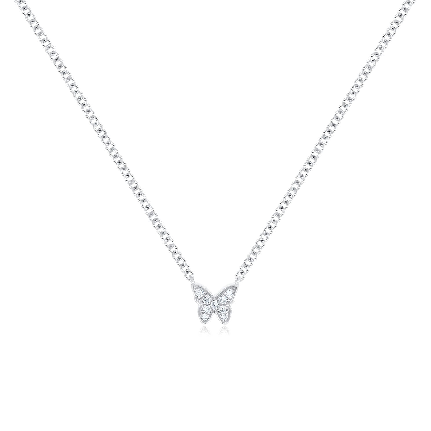 Diamond Baby Butterfly Necklace
