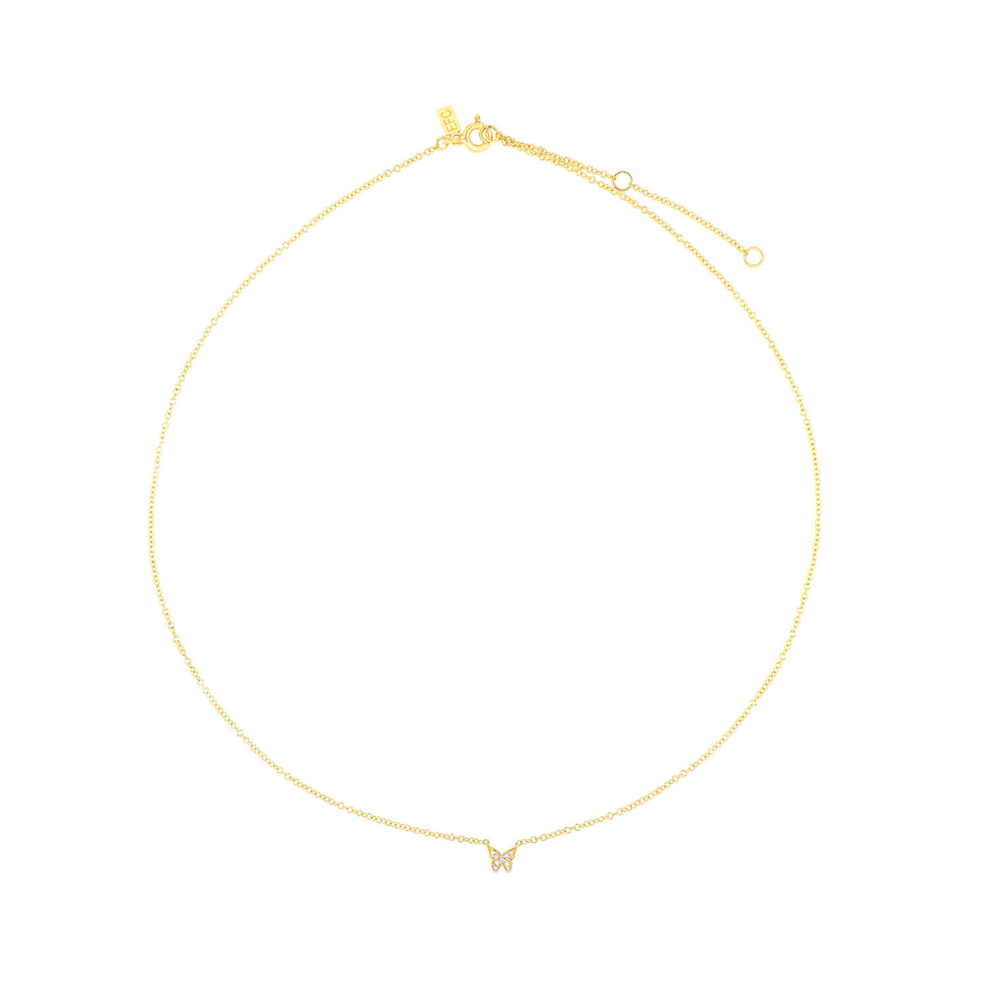 Diamond Baby Butterfly Necklace