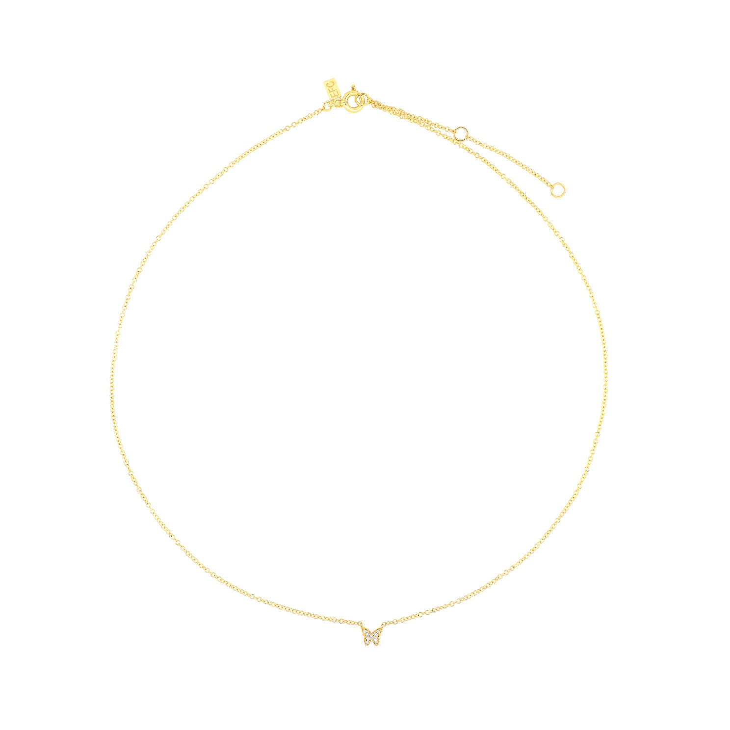 Diamond Baby Butterfly Necklace