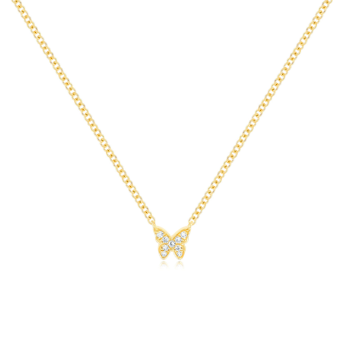 Diamond Baby Butterfly Necklace