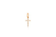 Diamond Cross Necklace Charm in rose gold