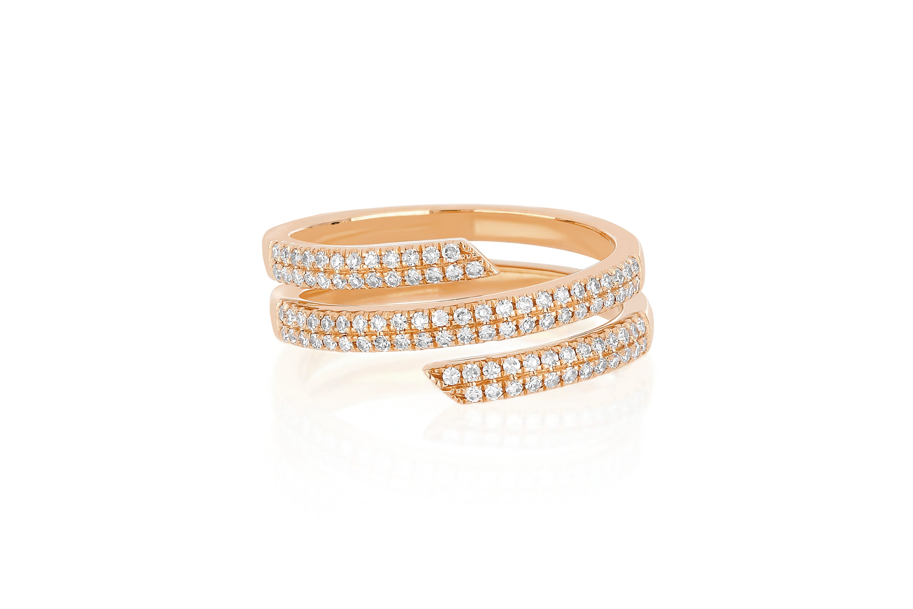 Diamond Swirl Ring in rose gold